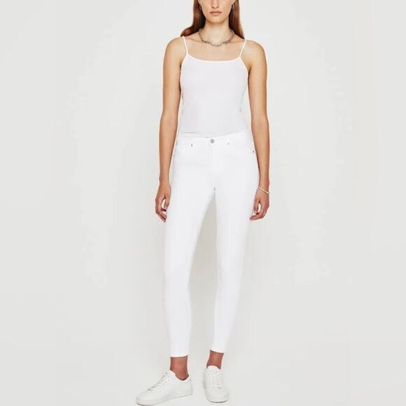 NWOT AG The Legging Ankle Supper Skinny White Jean. Size 30R. - Picture 1 of 15